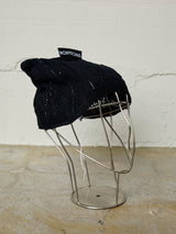 FLORAL OPEN-WORK KNIT CAP