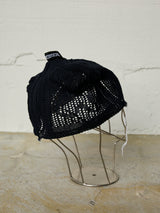 FLORAL OPEN-WORK KNIT CAP