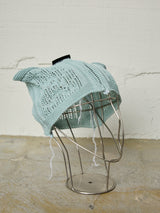 FLORAL OPEN-WORK KNIT CAP