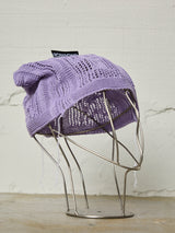 FLORAL OPEN-WORK KNIT CAP