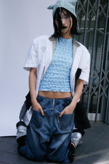 VINTAGE DENIM RHINESTONE 2WAY SHORTS