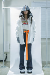 NINJA-SILHOUETTE LEATHER HOODED SP TOPS