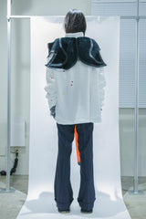 NINJA-SILHOUETTE LEATHER HOODED SP TOPS