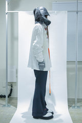 NINJA-SILHOUETTE LEATHER HOODED SP TOPS
