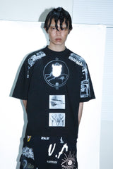 GRAPHIC CHAOS RECONSTRUCTED SWEAT-DOCKING PANTS