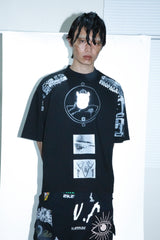 GRAPHIC CHAOS RECONSTRUCTED SWEAT-DOCKING PANTS