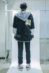 REVERSIBLE REMAKE TEE-HOODIE SHIRT-DOCKING