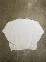 MAINSPORTS / VINTAGE "WISCONSIN BADGERS" UNIVERSITY SWEATSHIRT - WHITE