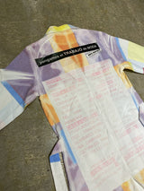 TRAMANDO / MULTI-COLOR GEOMETRIC PRINT ART SHIRT (GARMENT-DYED & PRESS FINISH)