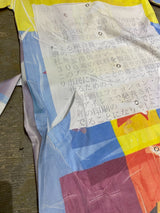 TRAMANDO / MULTI-COLOR GEOMETRIC PRINT ART SHIRT (GARMENT-DYED & PRESS FINISH)