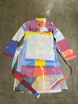 TRAMANDO / MULTI-COLOR GEOMETRIC PRINT ART SHIRT (GARMENT-DYED & PRESS FINISH)