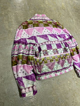 PETER PILOTTO (GRADUATION COLLECTION) / GEOMETRIC PATTERN VELOUR JACKET - PURPLE / MULTI