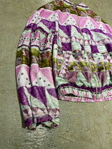 PETER PILOTTO (GRADUATION COLLECTION) / GEOMETRIC PATTERN VELOUR JACKET - PURPLE / MULTI