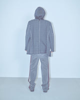 PIGMENT-DYED DISTRESSED TRACK TROUSERS