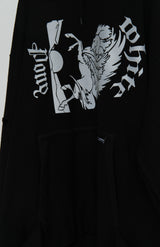 HOODIE/WHITEPONY BLACK