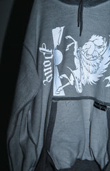 HOODIE/WHITEPONY GRAY