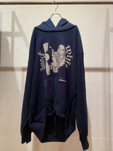 HOODIE/WHITEPONY NAVY