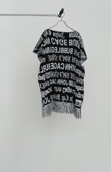 HIPPIEREVERSIBLEPONCHO BLACKMIX