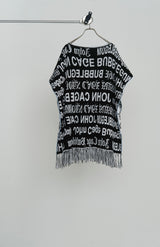 HIPPIEREVERSIBLEPONCHO BLACKMIX