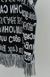 HIPPIEREVERSIBLEPONCHO BLACKMIX