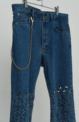 LASERCUTDISTRESSEDDENIM DENIM