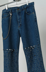 LASERCUTDISTRESSEDDENIM DENIM