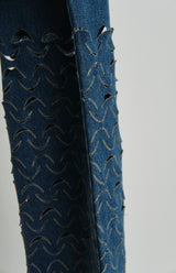 LASERCUTDISTRESSEDDENIM DENIM