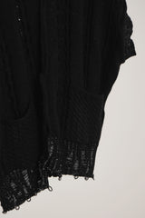 INSIDE OUT KNIT V BLACK