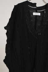 INSIDE OUT KNIT V BLACK