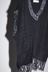 INSIDE OUT KNIT V BLACK