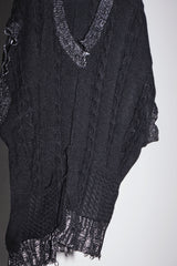 INSIDE OUT KNIT V BLACK
