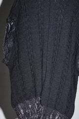 INSIDE OUT KNIT V BLACK