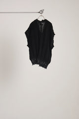 INSIDE OUT KNIT V BLACK