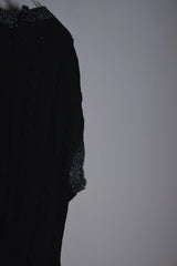 INSIDE OUT KNIT V BLACK