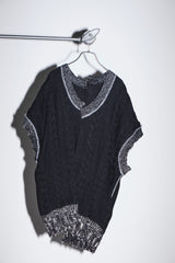 INSIDE OUT KNIT V BLACK