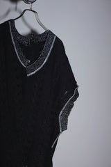 INSIDE OUT KNIT V BLACK