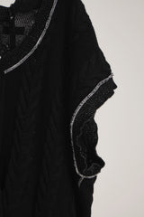 INSIDE OUT KNIT V BLACK