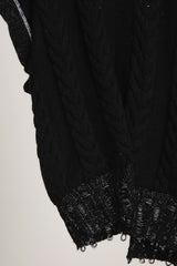 INSIDE OUT KNIT V BLACK