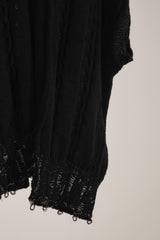 INSIDE OUT KNIT V BLACK