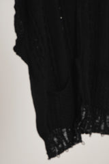 INSIDE OUT KNIT V BLACK