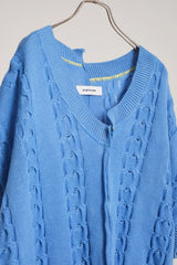 INSIDE OUT KNIT V BLUE