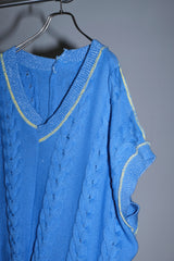 INSIDE OUT KNIT V BLUE