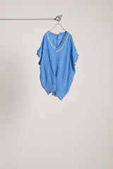 INSIDE OUT KNIT V BLUE
