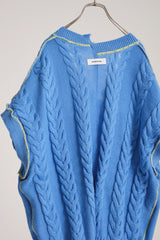 INSIDE OUT KNIT V BLUE