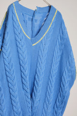 INSIDE OUT KNIT V BLUE