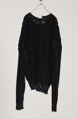 INSIDE OUT KNIT SW BLACK
