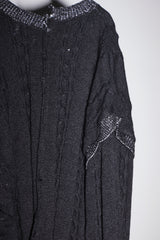 INSIDE OUT KNIT SW BLACK