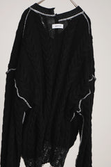 INSIDE OUT KNIT SW BLACK