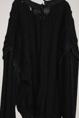 INSIDE OUT KNIT SW BLACK