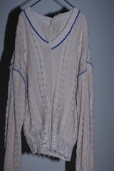 INSIDE OUT KNIT SW WHITE
